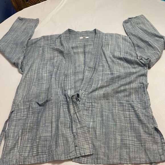 INDI Blue Kimono Lagenlook Cardigan Size 6 - Picture 4 of 10